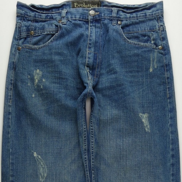 Evolution in Design Baggy Loose Jeans Mens 38 A133 - Picture 4 of 6